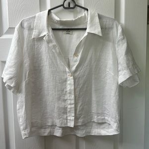 Aritzia Wilfred Gelato Linen Shirt size M